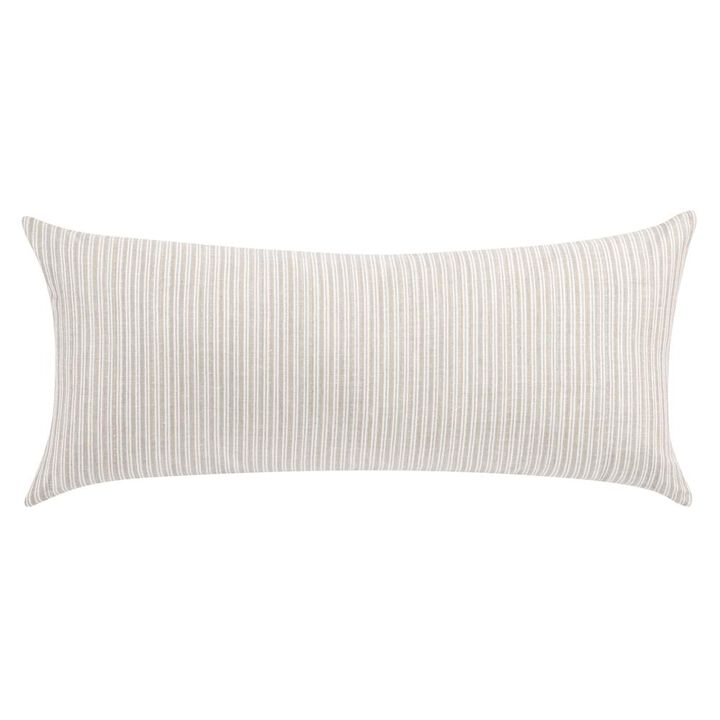 Kosas Home Camille 16x36 Cotton Linen Blend Throw Pillow, Natural Beige
