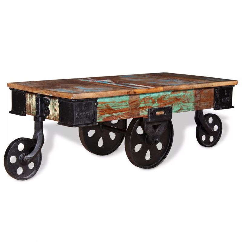 vidaXL Coffee Table Reclaimed Wood 35.4"x17.7"x13.8"