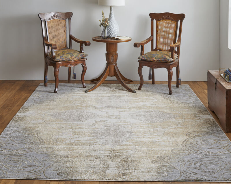 Celene 39L1F Silver/Tan/Gray 7'9" x 10' Rug