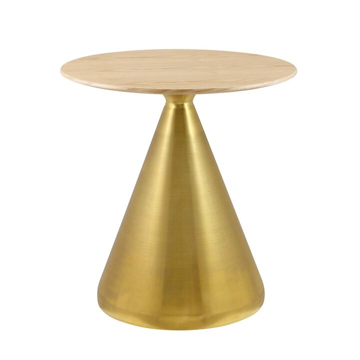 Modway - Tupelo 28" Dining Table Gold Natural