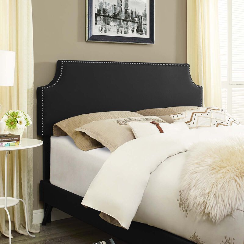 Modway - Corene Queen Vinyl Platform Bed with Round Splayed Legs