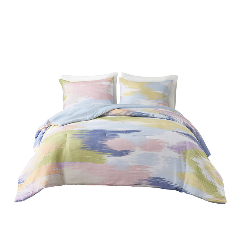 Gracie Mills Eira Abstract Brushstroke Modern Comforter Set