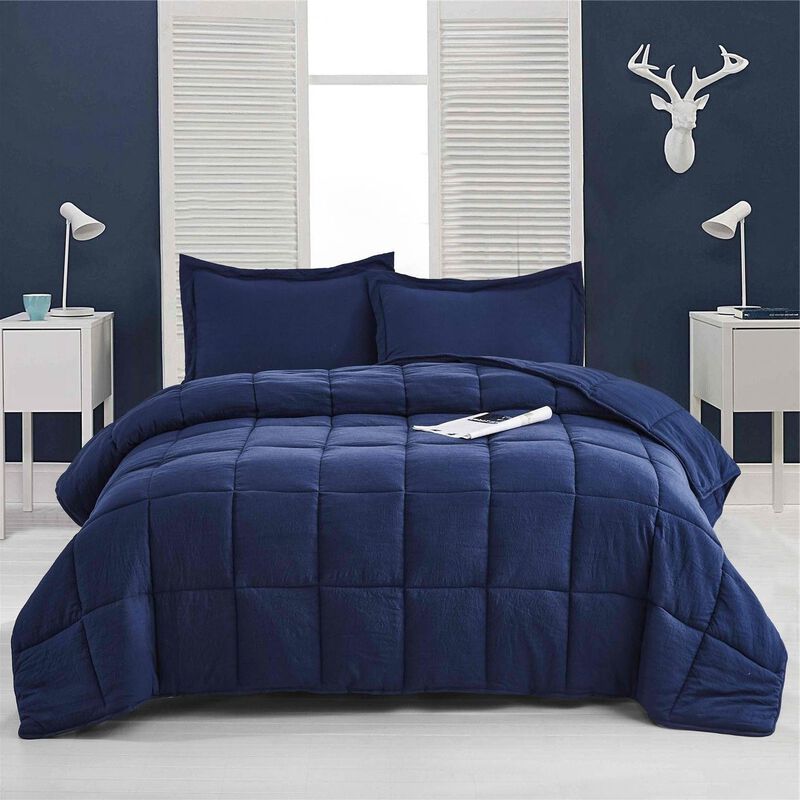 Hivvago 3 Piece Microfiber Reversible Comforter Set