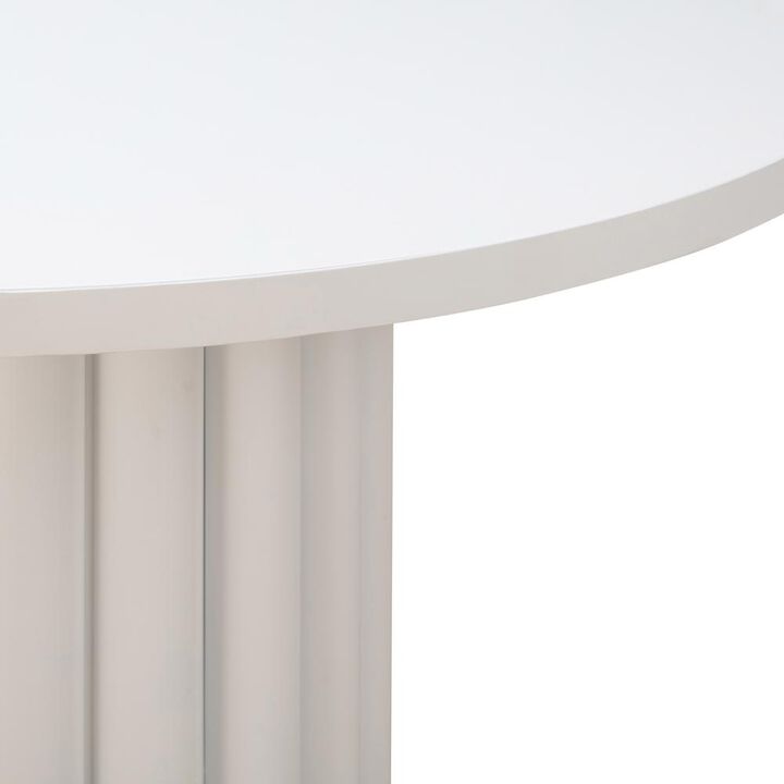 Belen Kox Versatile White Round Dining Table, Belen Kox