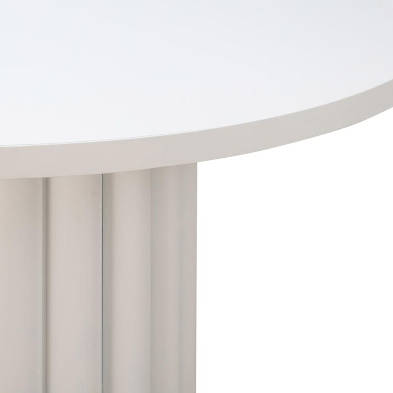 Belen Kox Versatile White Round Dining Table, Belen Kox