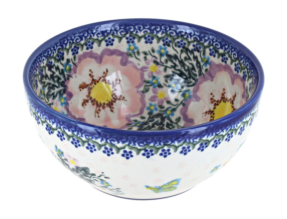 Blue Rose Polish Pottery Reindeer Delight Cereal/Soup Bowl