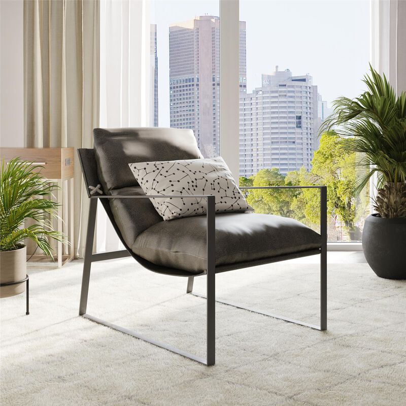 Varick Faux Leather Accent Chair