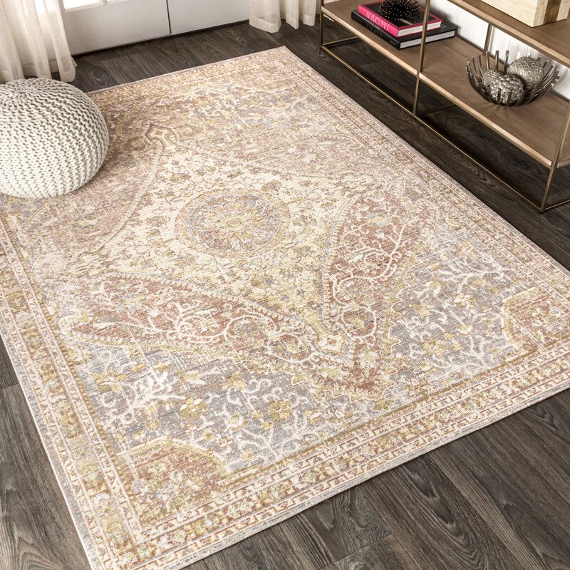 Petras Modern Ornate Medallion Area Rug