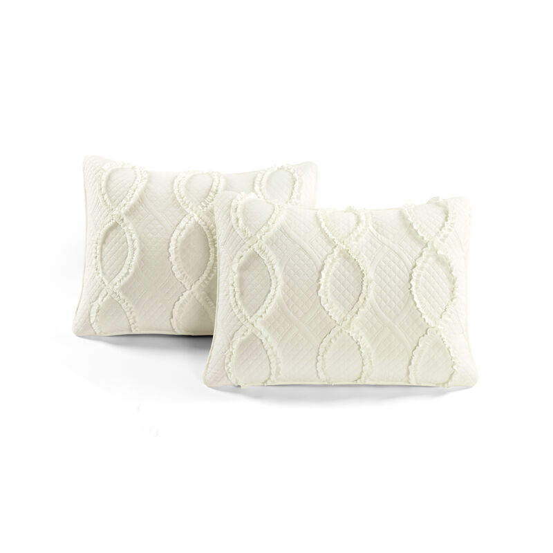 Avon Textured Ruffle Quilt 3Pc Set