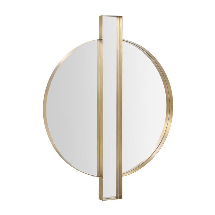 Belen Kox Gold Art Deco Round Wall Mirror, Belen Kox