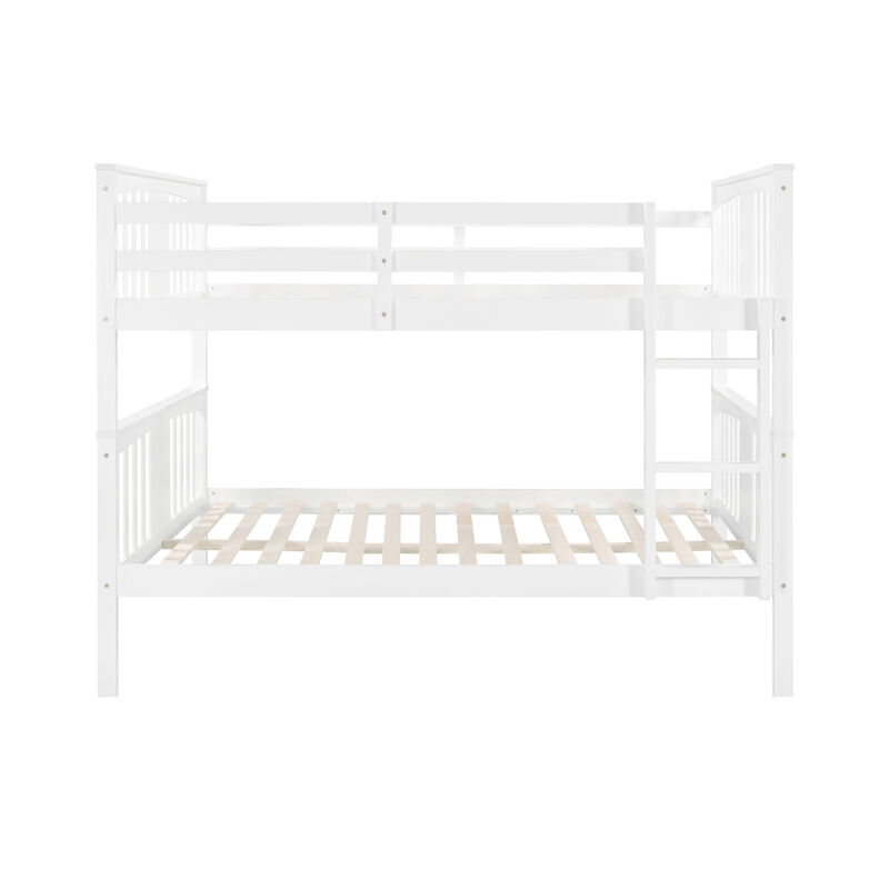 Full Over Full Bunk Bed With Ladder For Bedroom, Guest Room Furniture