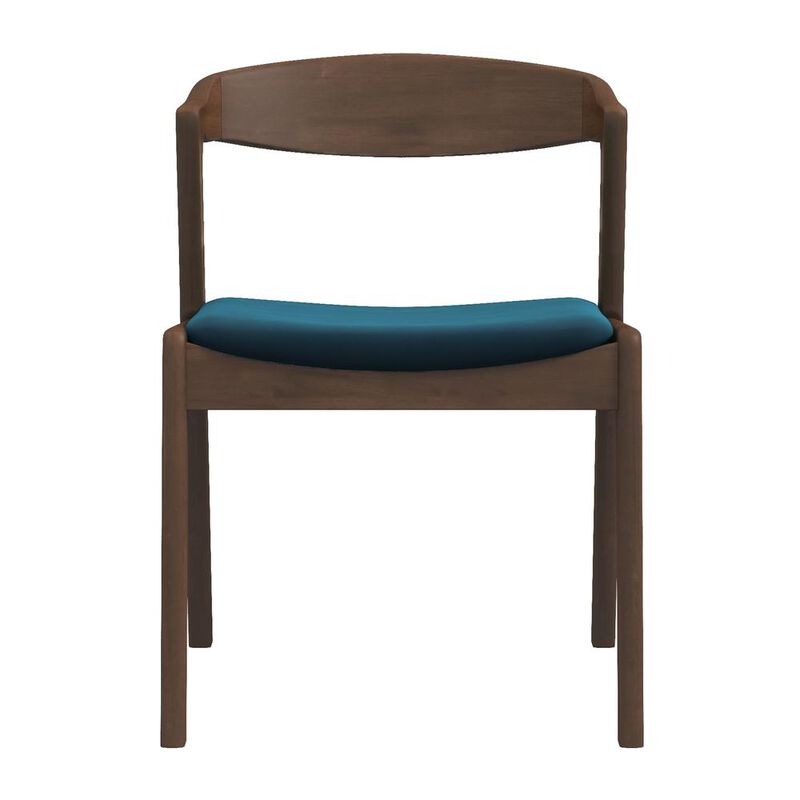 Ashcroft Furniture Co Dakota Mid-Century Modern Solid Wood Velvet Dining Chair (Set of 2)