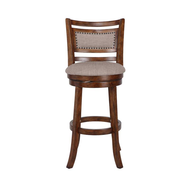 New Classic Furniture Aberdeen Brown Solid Wood Swivel Bar Stool (Set of 2)