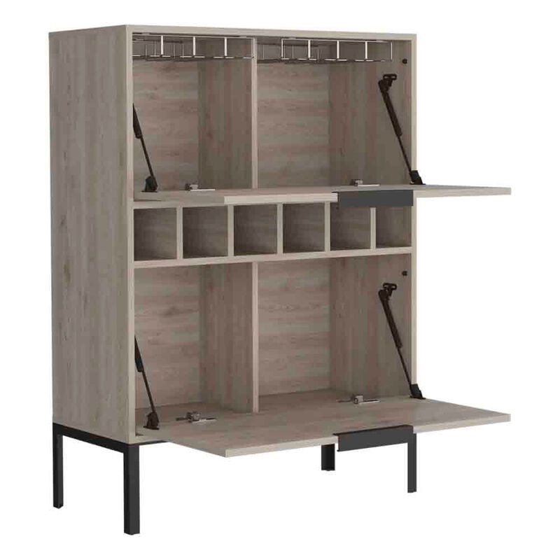 Bar Cabinet Puertu, Living Room, Light Gray