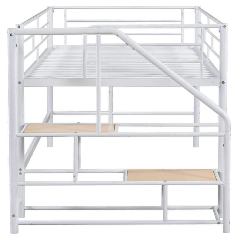 Merax Mid Loft Bed with Storage Stairs