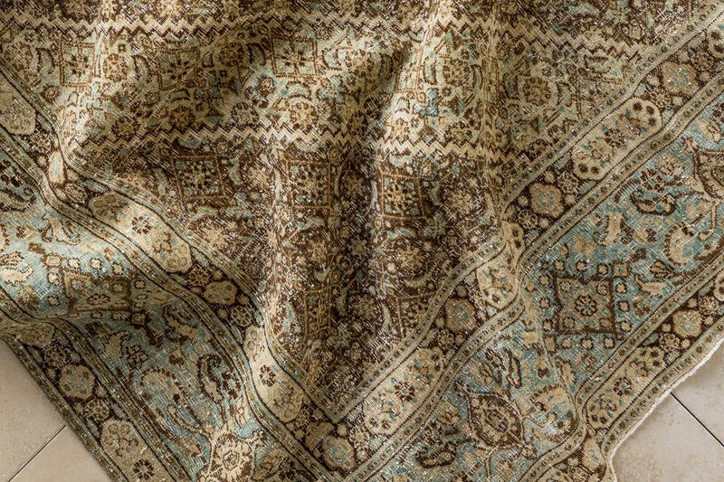 District Loom Vintage Persian Tabriz area rug-Keene