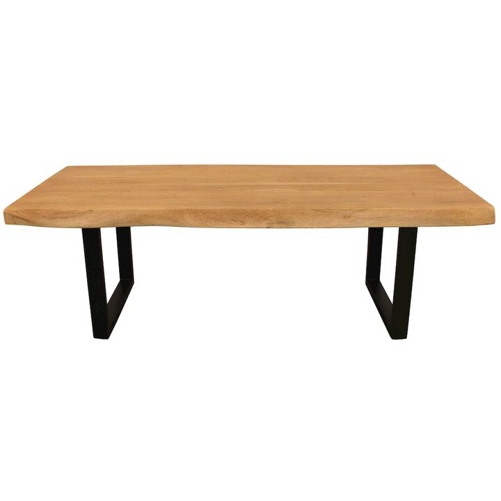 Alex Hamilton Sycamore Rustic Solid Wood 55 Coffee Table With Live Edge In A Natural Finish