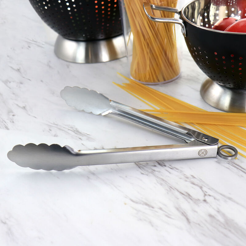 Martha Stewart Stainless Steel Easy-Lock Standard Kitchen Tongs