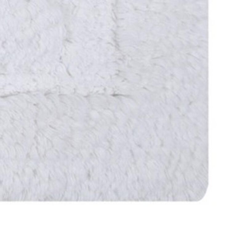 Knightsbridge Chain Bath Rug Cotton Non Skid Back - 21x34", White