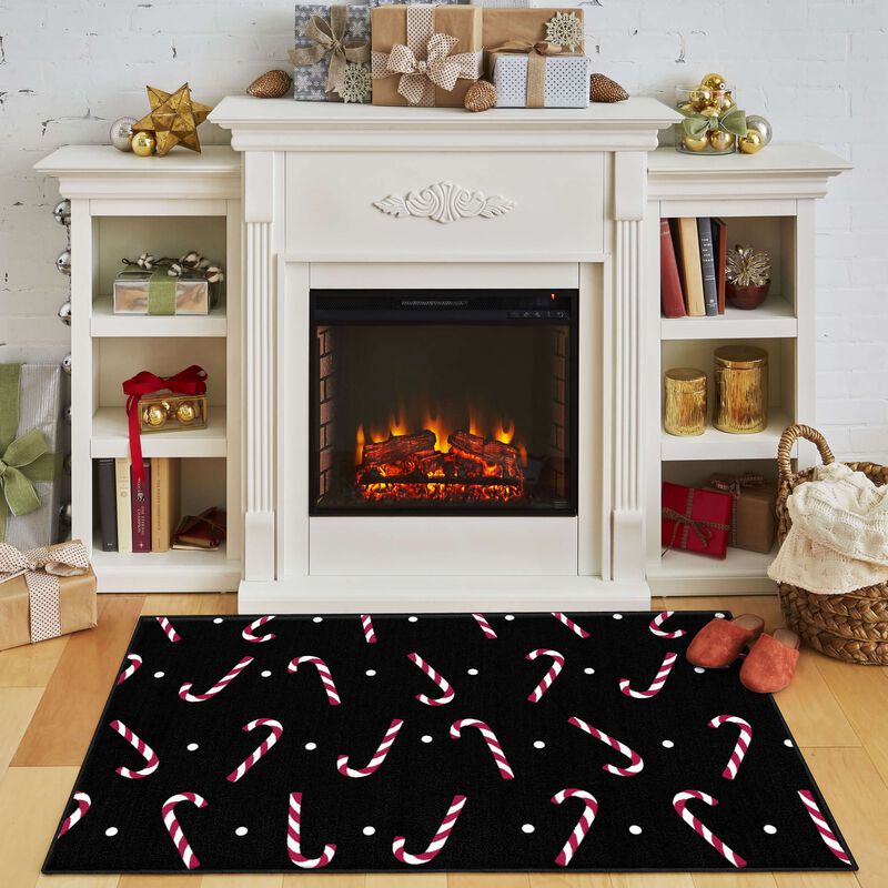 Prismatic Candy Canes Bath and Kitchen Mat Collection