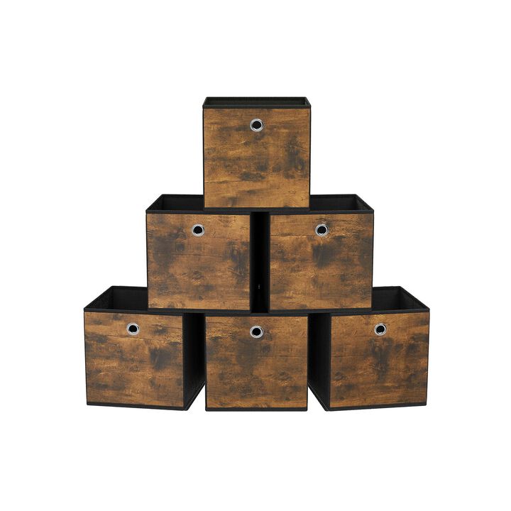 Foldable Storage Organizer Boxes – Set of 6 Storage Cubes for Clothes