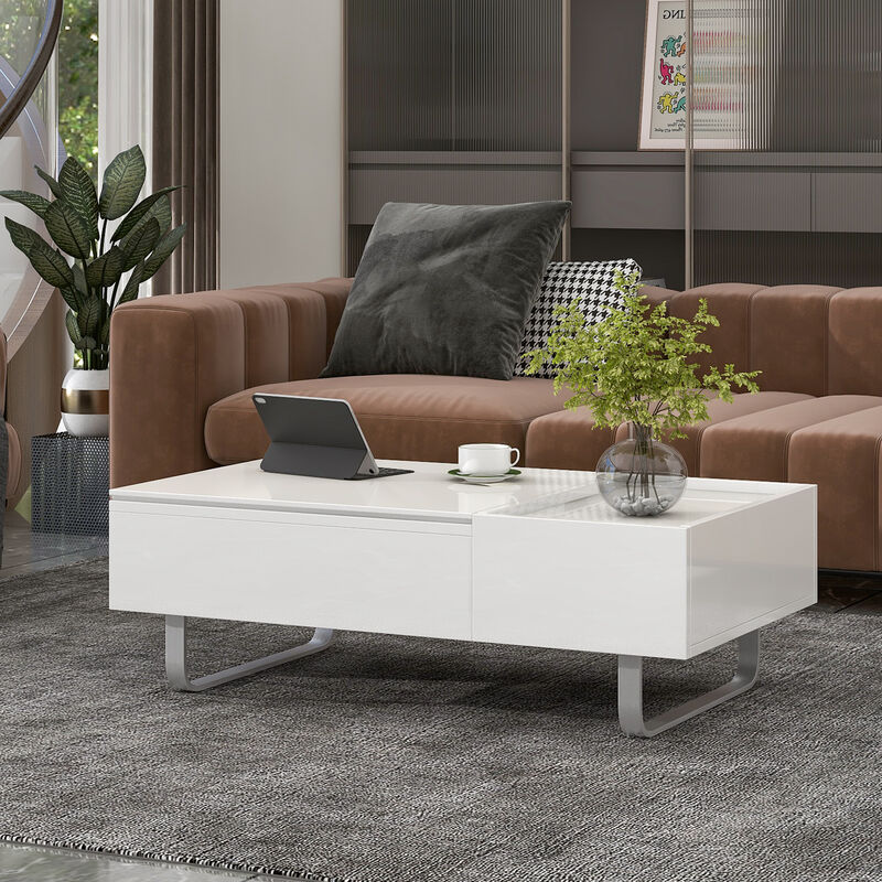 Merax  Contemporary High-gloss Surface Coffee Table