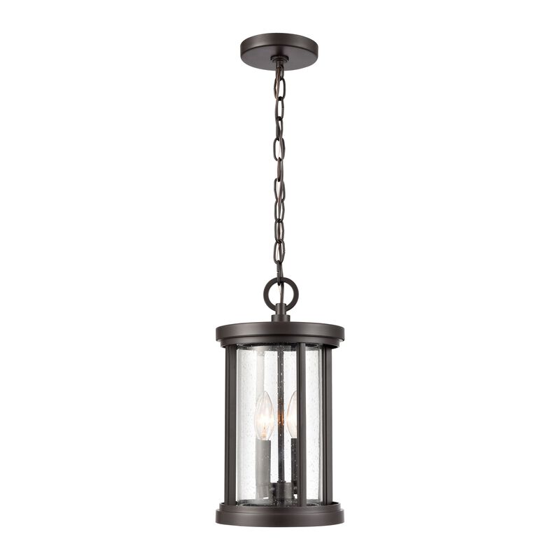 Brison 8'' Wide 2-Light Bronze Outdoor Pendant