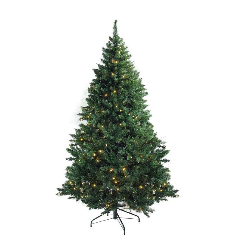 12' Pre-Lit Buffalo Fir Full Artificial Christmas Tree - Warm White LED Lights