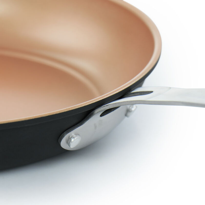 Gibson Home Chestnut 2 Piece Nonstick Carbon Steel Frying Pan Set in Copper