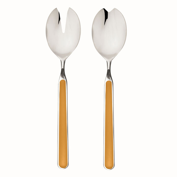 Fantasia 2-Piece Salad Serving Set in Mustard