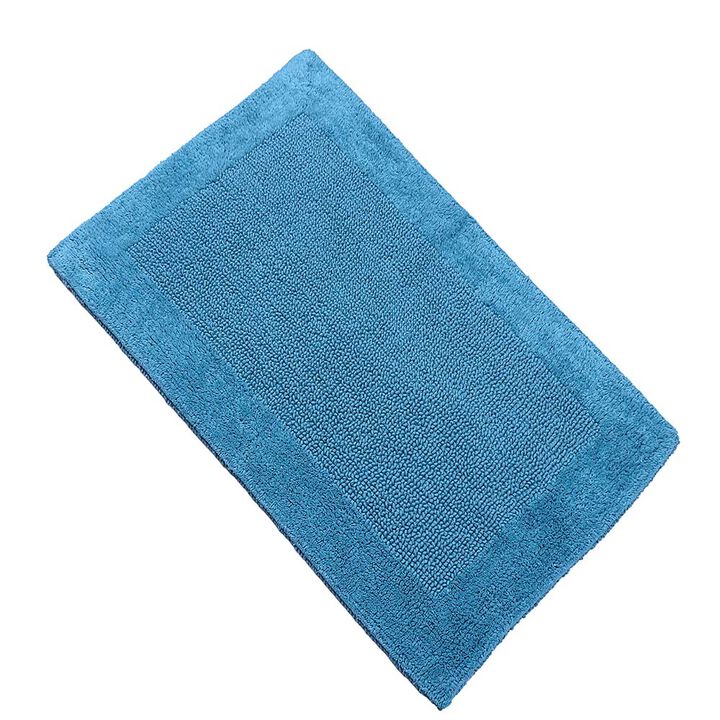 Knightsbridge Bella Napoli 220 GSF Reversible Bath Rug 21 x 34 - Light Blue