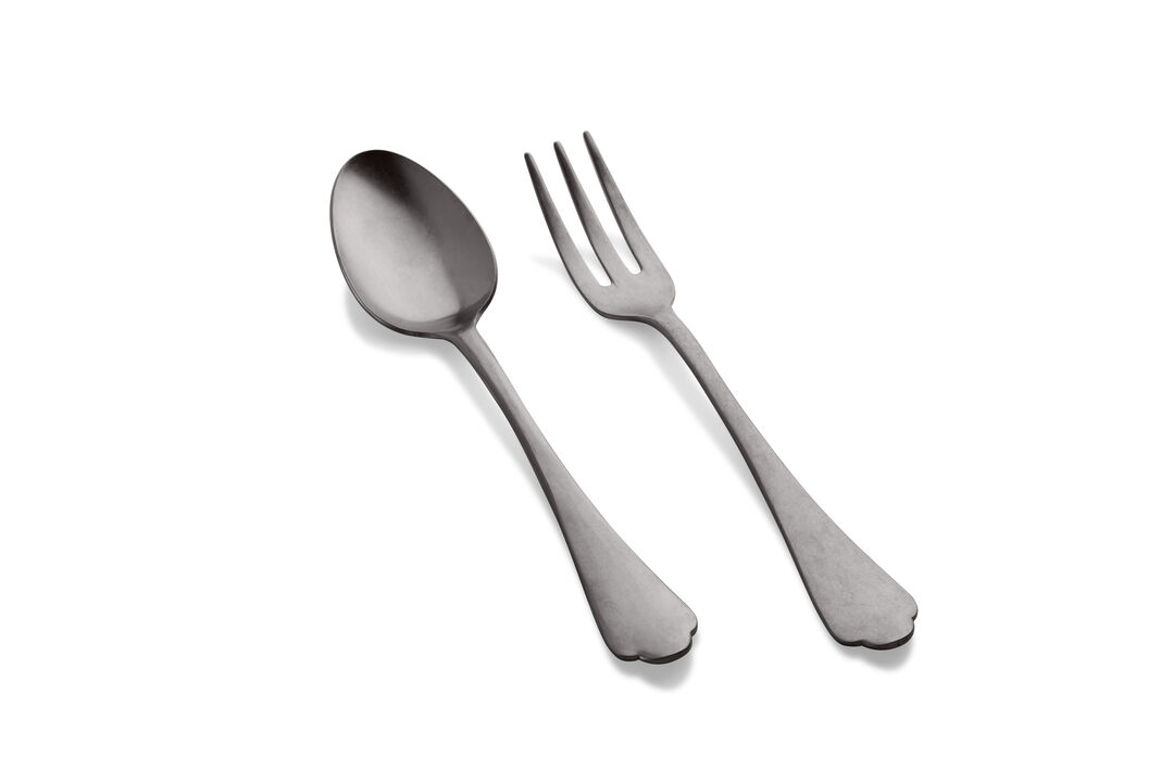 Pewter 2-Piece Serving Set in Black Gold