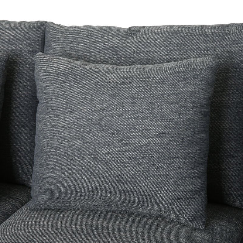 Merax Standard 3-seat Sofa with Wooden Legs