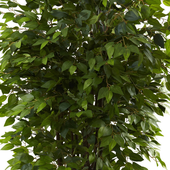 Nearly Natural 6.5-in Deluxe Ficus Tree w/2520 Lvs