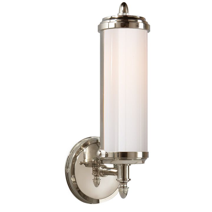 Merchant Single Bath Light in Polished Nickel