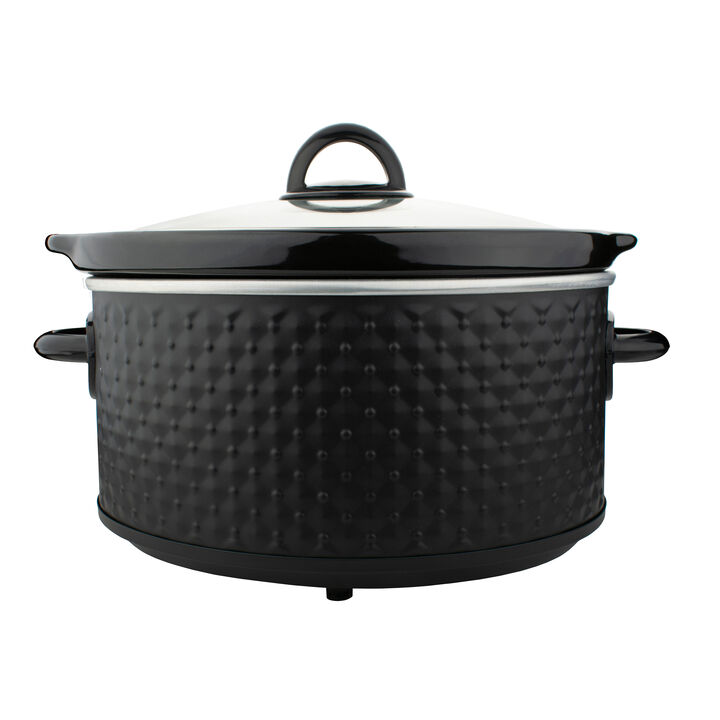 Brentwood 3.5 Quart Diamond Pattern Slow Cooker in Black