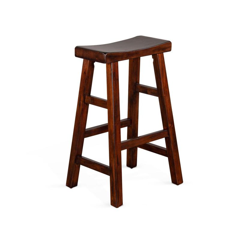 Sunny Designs Bar Saddle Seat Stool, Wood Seat