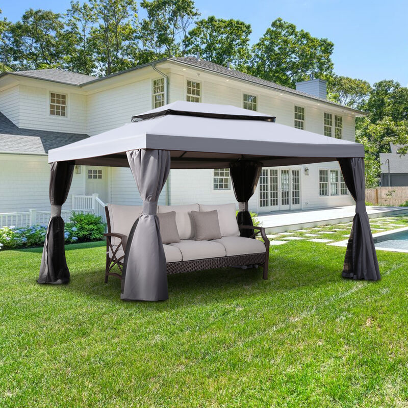 MONDAWE 10x13Ft Square Pop-up Outdoor Gazebo Canopy - Ultimate Outdoor Comfort