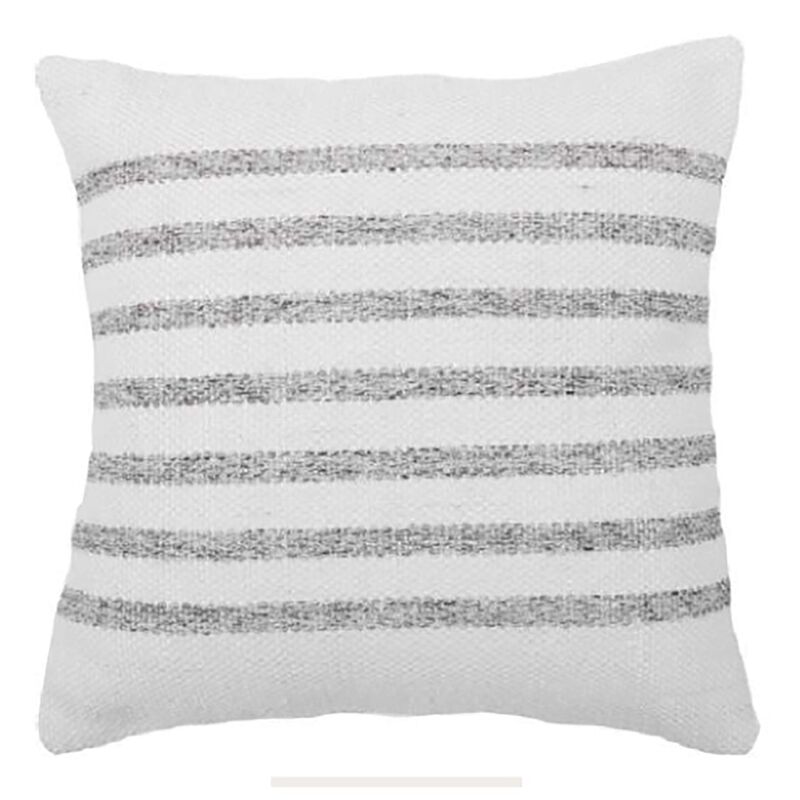 F. Corriveau International - Element Striped Cushion, Indoor/Outdoor, 18" x 18"