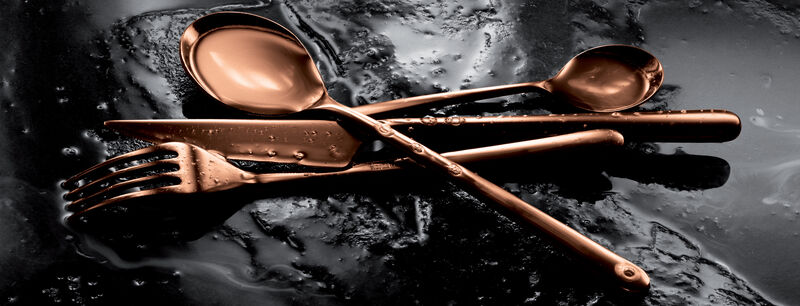 Linea 5 Piece Bronze Flatware Set