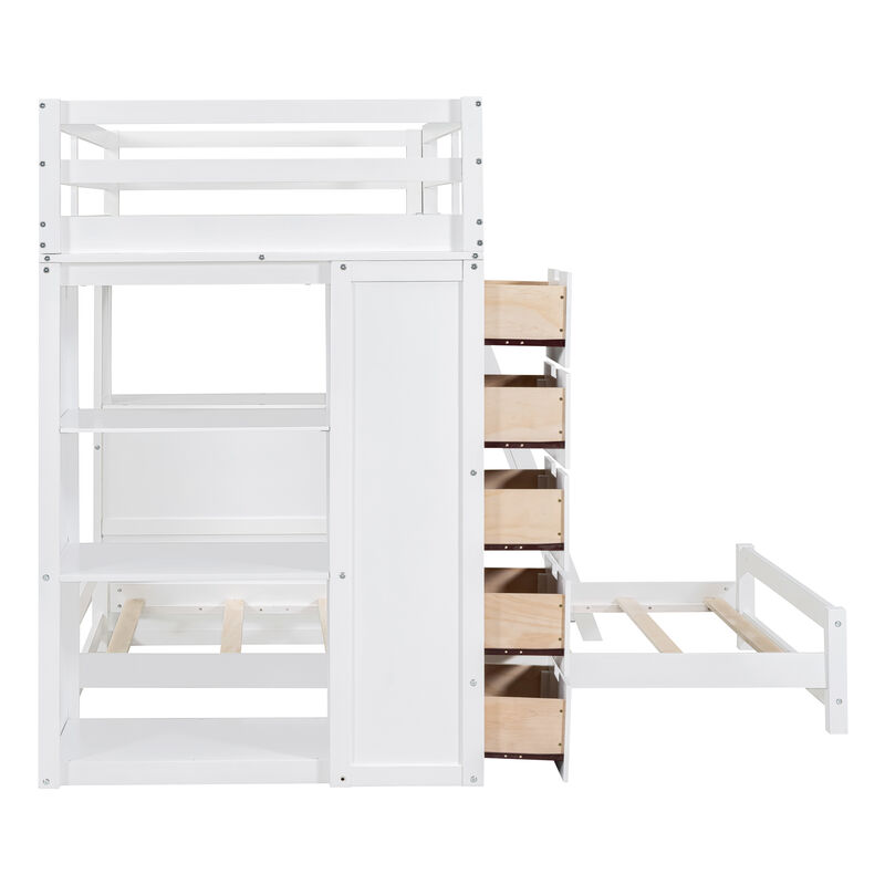 Merax Bunk Bed with LED Light