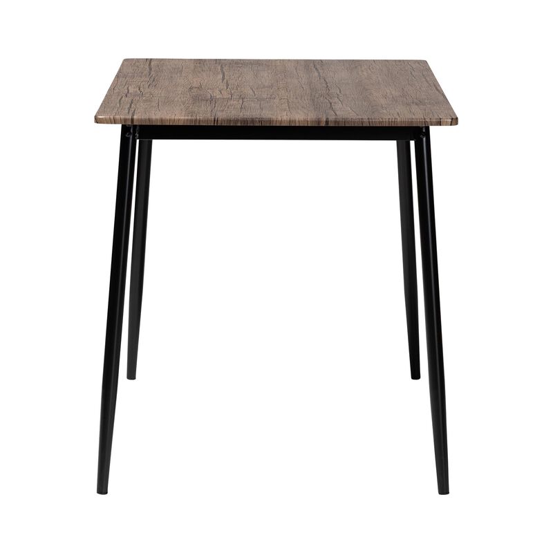 Baxton Studio Dalair Industrial Rustic Brown Wood and Metal Dining Table