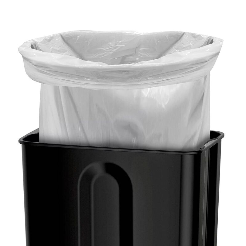 Hivvago Stainless Steel 13 Gallon Kitchen Trash Can with Step Lid Charcoal Black Grey