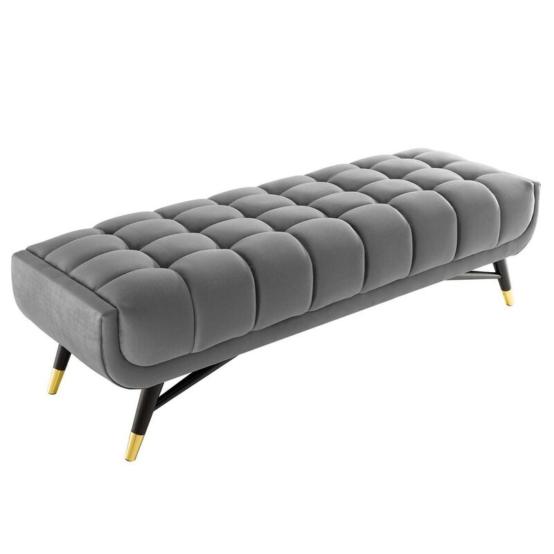 Adept 60" Performance Velvet Bench-Benzara