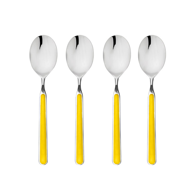 Fantasia 4-Piece American Coffee Spoon Set in Mustard