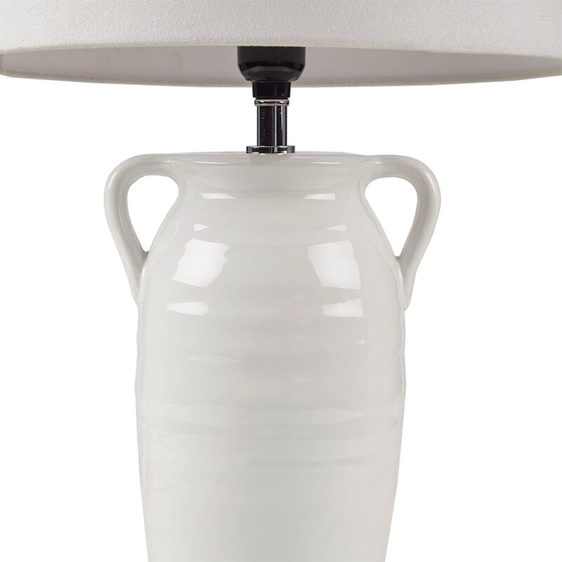 Gracie Mills Woodward Vase-Shaped Ceramic Table Lamp with Handles