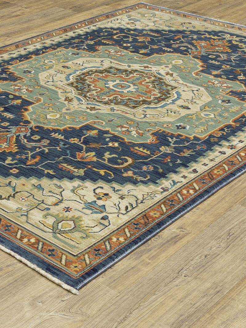 Francesca 7'10" x 10'10" Blu Rug