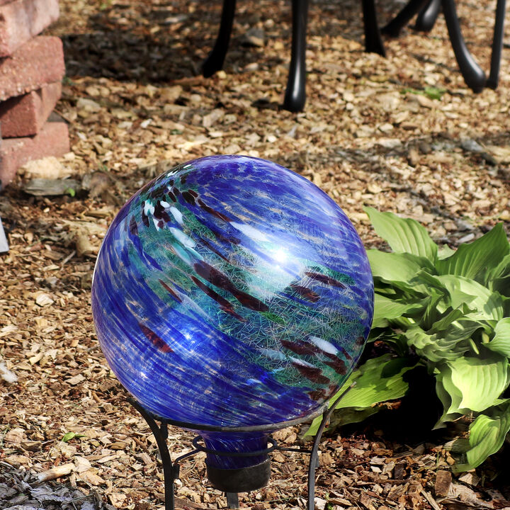 Sunnydaze Northern Lights Glass Gazing Globe - 10 in
