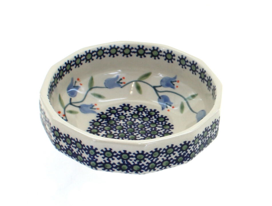 Blue Rose Polish Pottery Periwinkle Small Angular Bowl