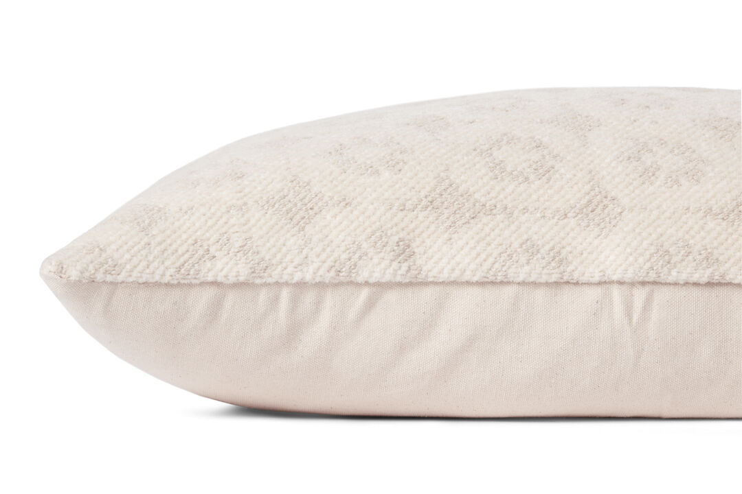 Ava PMH0033 Ivory 13''x35'' Down Pillow by Magnolia Home by Joanna Gaines x Loloi, Set of Two